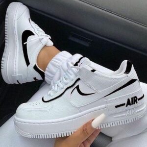 Nike Air Force 1 Low Cream Black Swoosh