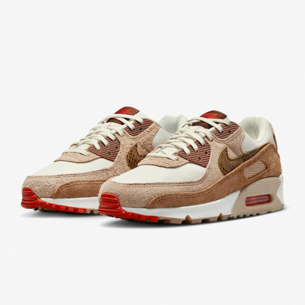 Air Max 90 AMD – Pale Ivory/Summit White/Oatmeal/Picante Red