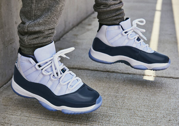 Air Jordan 11 Retro GS White-Midnight Navy Win like 82