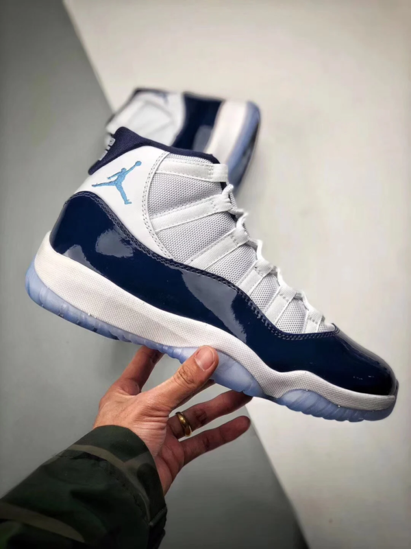 Air Jordan 11 Retro GS White-Midnight Navy Win like 82