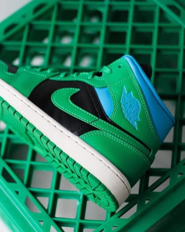 Air Jordan 1 Mid “Black Lucky Green Aquatone”