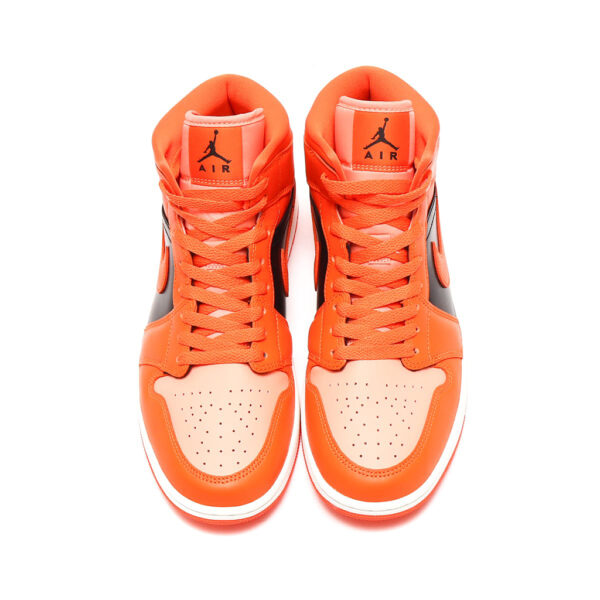 Air Jordan 1 Mid Se Crimson Bliss/Rush Orange Black Sail