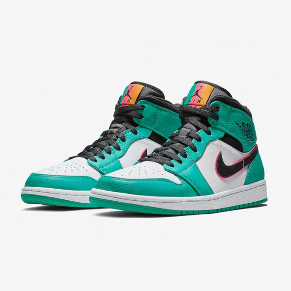 Air jordan 1 Mid South Beach Turbo Green