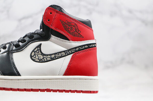 Dior Air Jordan 1 High White Red Black Mens Basketball