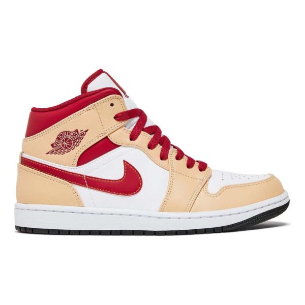 Air Jordan 1 Mid ‘Light Curry Cardinal Red’