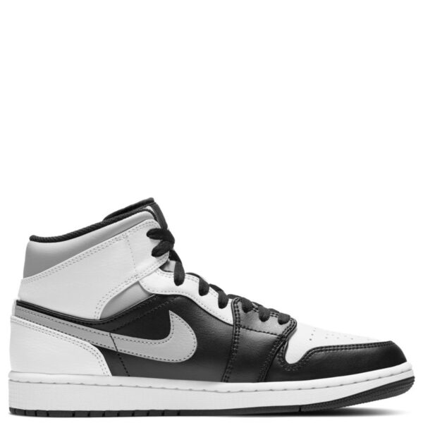 Jordan Air 1 Mid Black/White-Lt Smoke Grey Youth