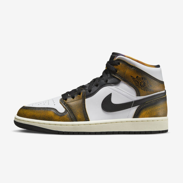 Air Jordan 1 Mid Wear Away White Black Orange