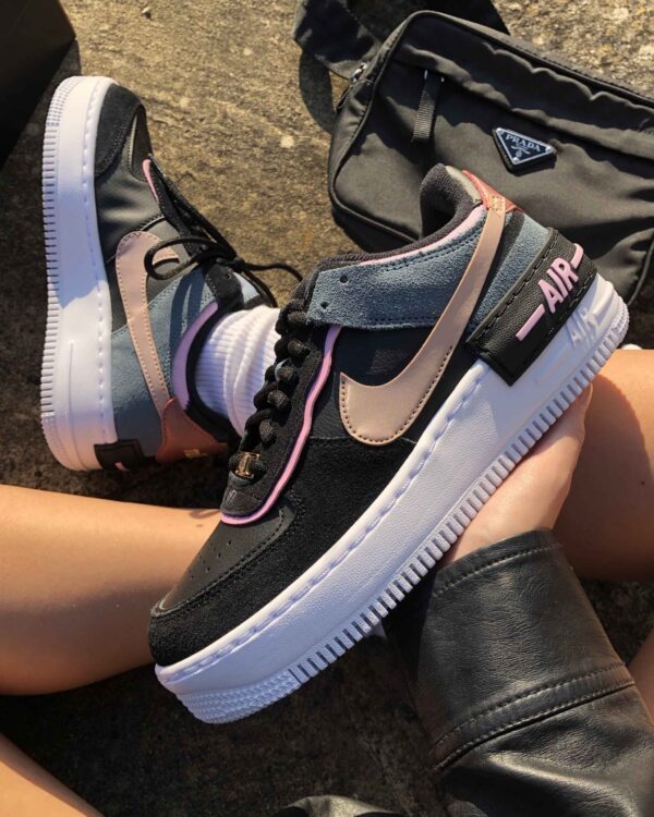 Air Force 1 Shadow Black Light Arctic Pink Claystone Red