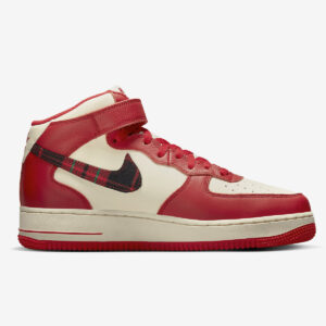 Nike Air Force 1 Mid Plaid Cream Red