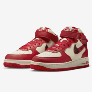 Nike Air Force 1 Mid Plaid Cream Red