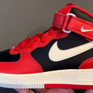 Air Force 1 Mid Split Black University Red