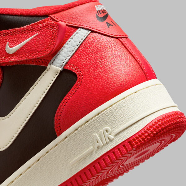 Air Force 1 Mid Split Black University Red