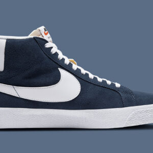 Nike SB  Zoom Blazer Mid Sneakers in Navy White Red