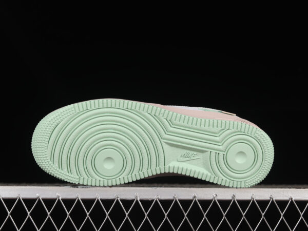 Air Force 1 07 Apple Green White Pink Metallic Gold