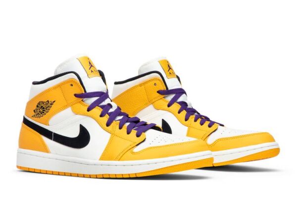 Air Jordan 1 Mid Lakers Colorway