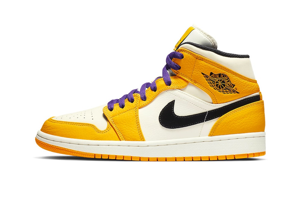 Air Jordan 1 Mid Lakers Colorway