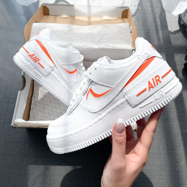 AIR Force 1 Custom Sneaker Shadow 1 Orange 2