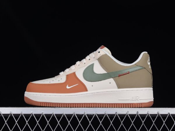 Nike Air Force 1 07 Low Green White Orange