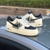 Nike Air Force 1 Low Cream Black Swoosh