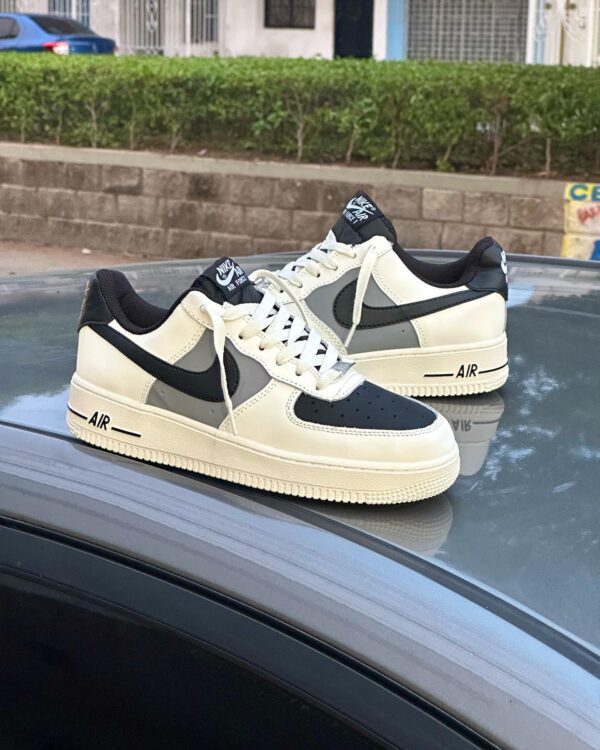 Nike Air Force 1 Low Cream Black Swoosh