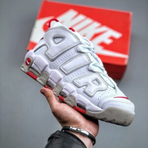 Nike Air More Uptempo 96 White Grey Red