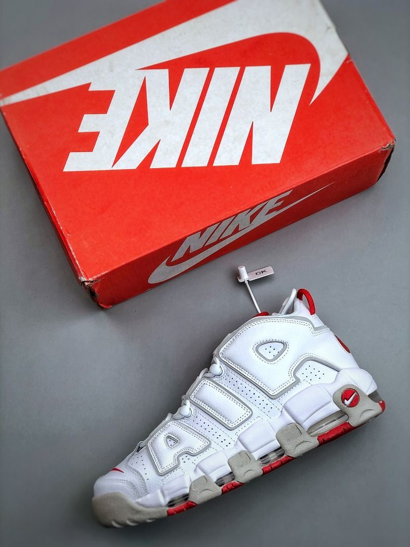 Nike Air More Uptempo 96 White Grey Red