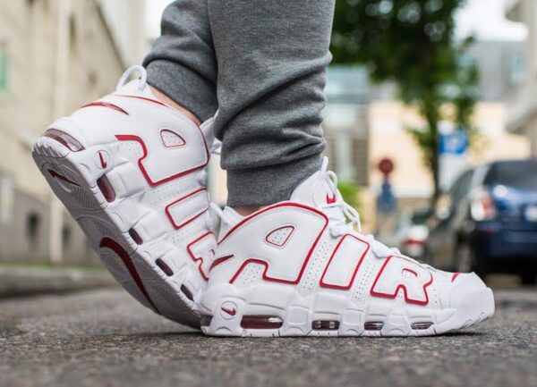 Nike Air More Uptempo 96 White Grey Red