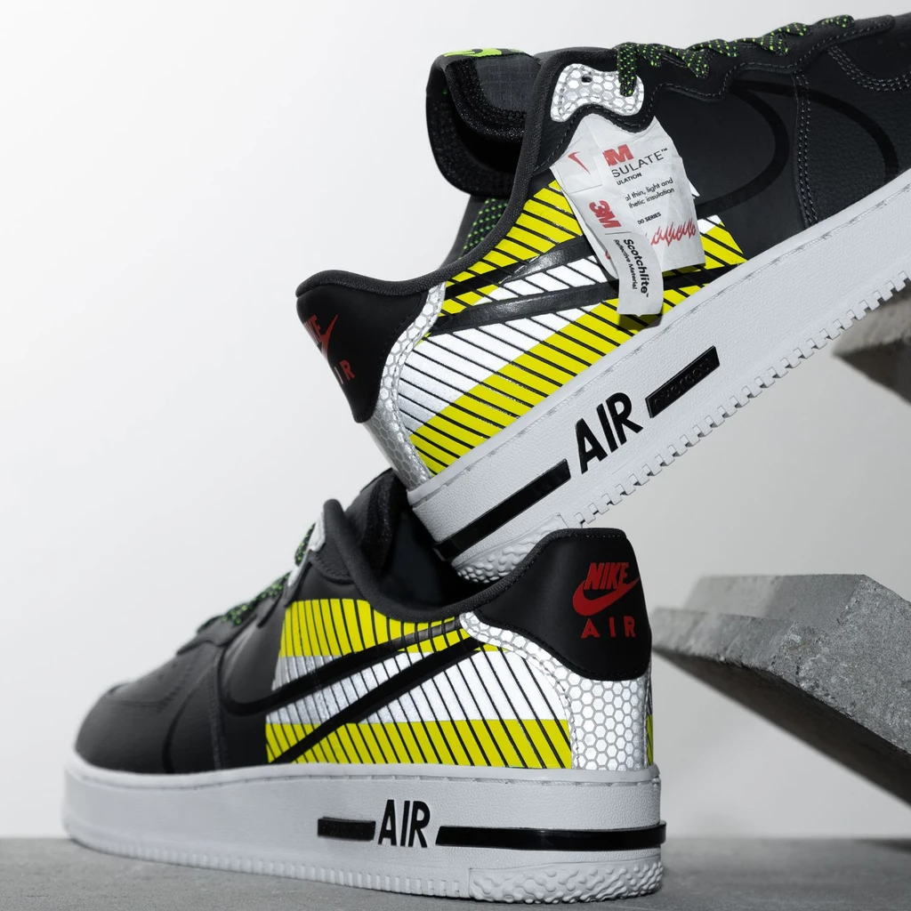 Nike 3M x Air Force 1 React LX ‘Anthracite Volt