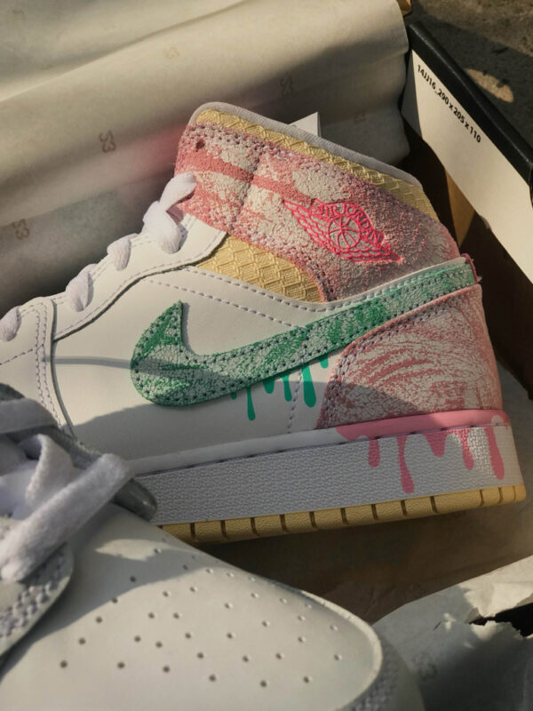 Air Jordan 1 Mid GS Paint Drip