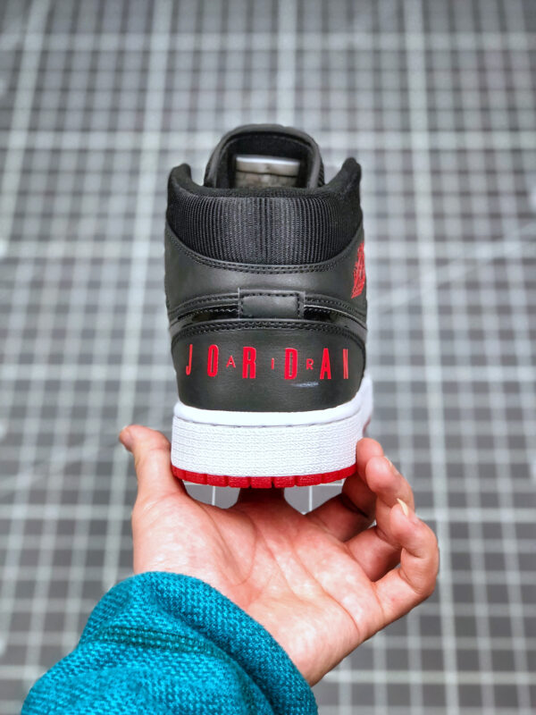 Air Jordan 1 Mid Black University Red