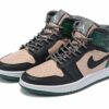 Air Jordan 1 High Premium Bio Beige Black-Mystic Green
