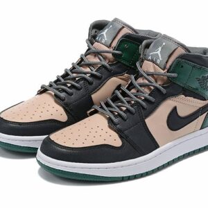 Air Jordan 1 High Premium Bio Beige Black-Mystic Green