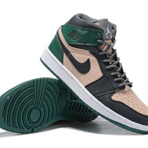 Air Jordan 1 High Premium Bio Beige Black-Mystic Green