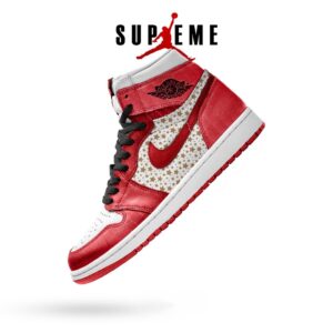 Supreme x Jordan 1 High Stars Varsity Red