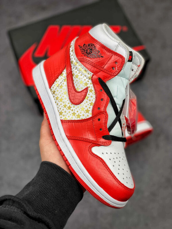 Supreme x Jordan 1 High Stars Varsity Red